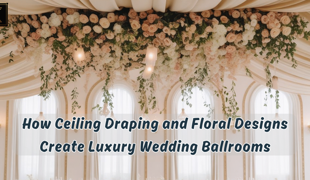 How Ceiling Draping and Floral Designs Create Luxury Wedding Ballrooms